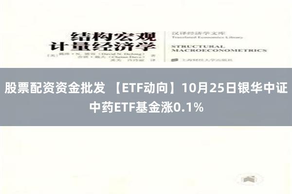 股票配资资金批发 【ETF动向】10月25日银华中证中药ETF基金涨0.1%