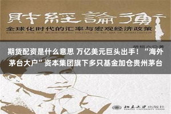 期货配资是什么意思 万亿美元巨头出手！“海外茅台大户”资本集团旗下多只基金加仓贵州茅台